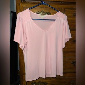 Womens Michael Kors dress shirt with cute detail on shoulders.